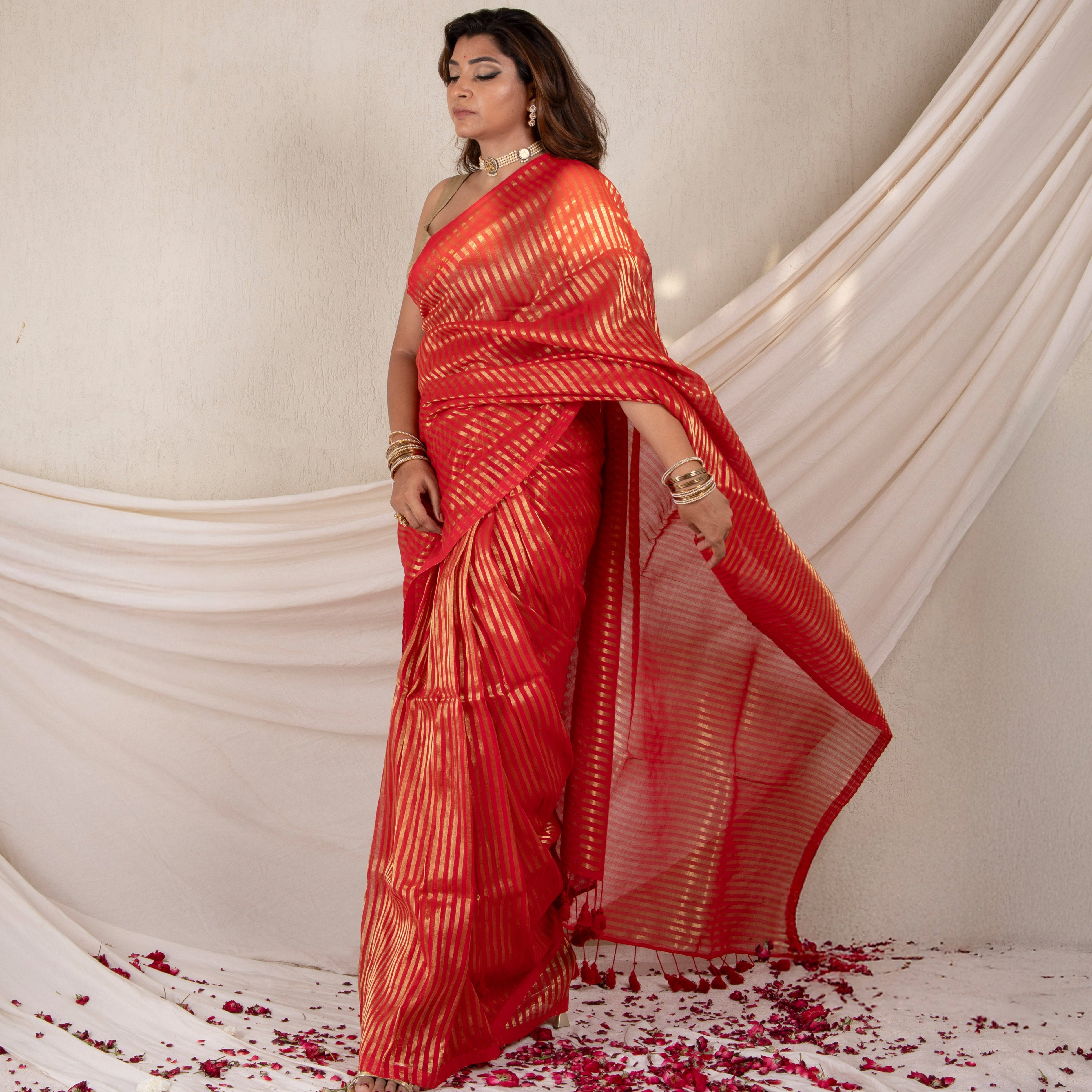 Manjari Cotton Zari Saree Thumbnail