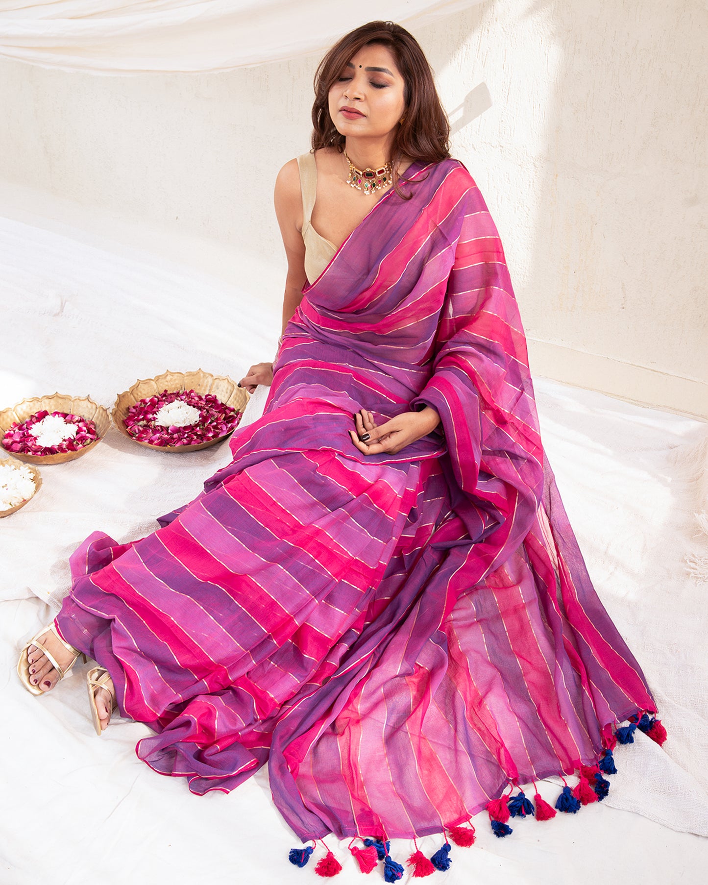 Abhira Cotton Zari Saree