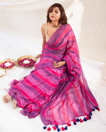 Abhira Cotton Zari Saree