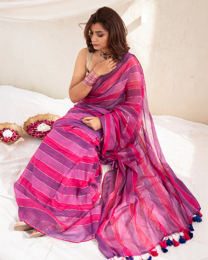 Abhira Cotton Zari Saree