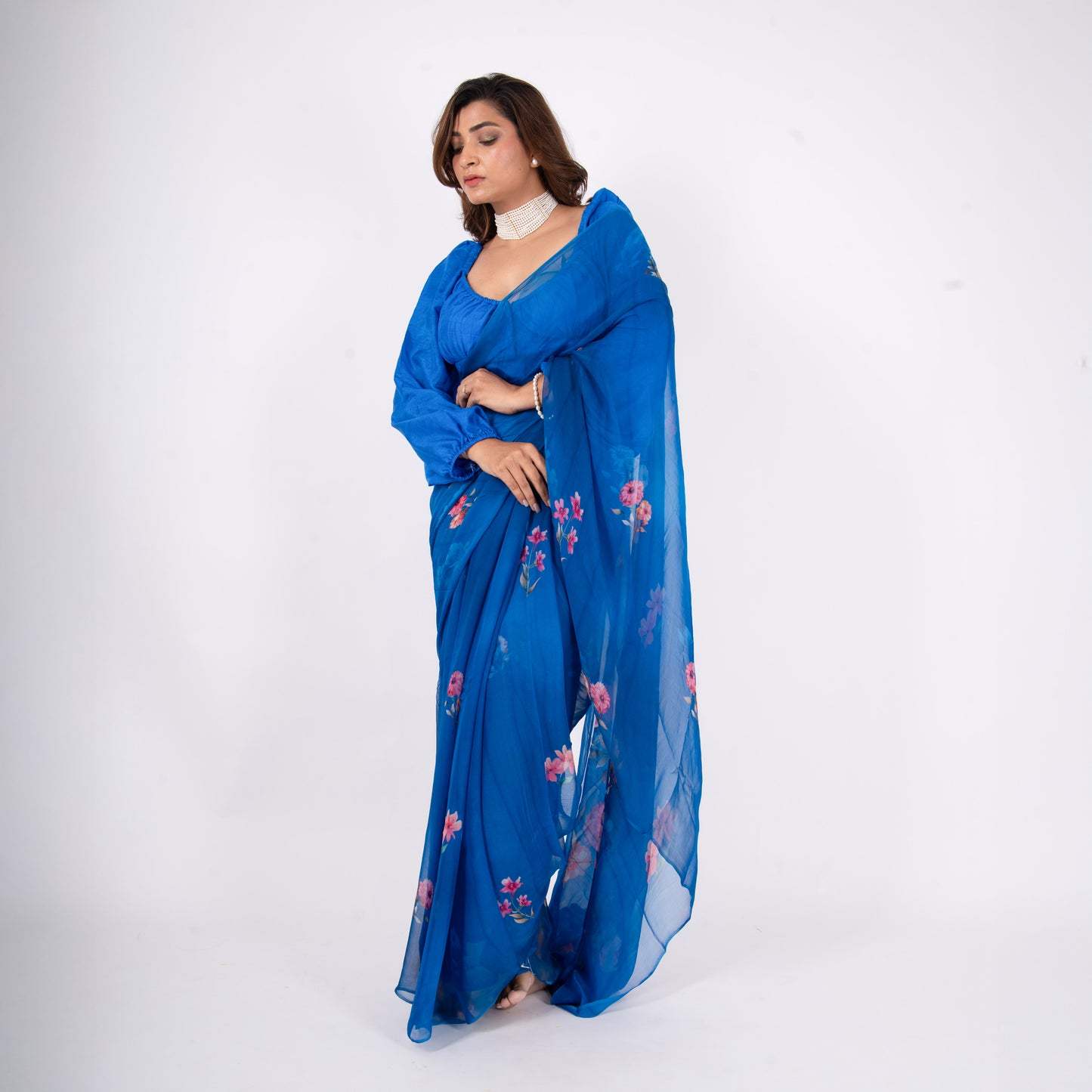 Azura Pure Chiffon Saree