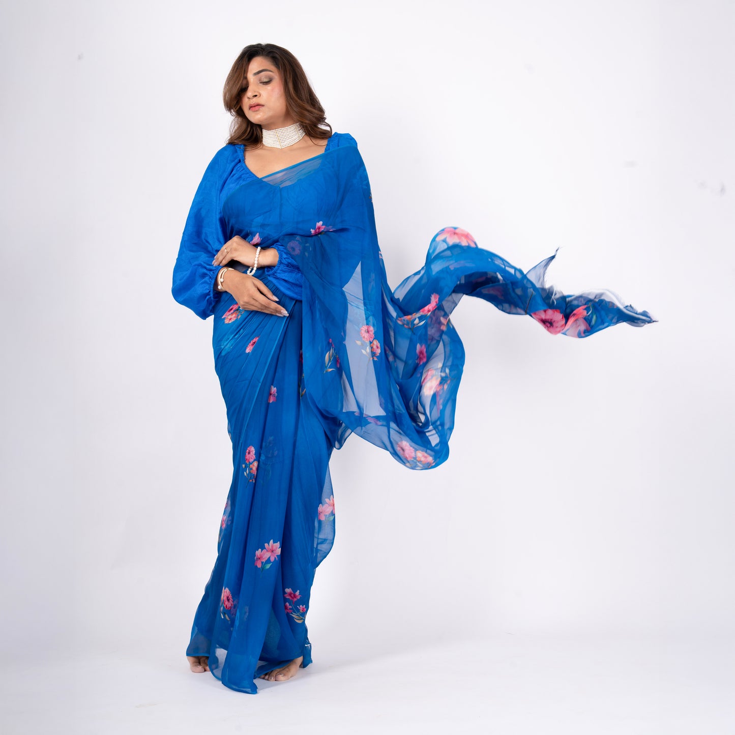 Azura Pure Chiffon Saree
