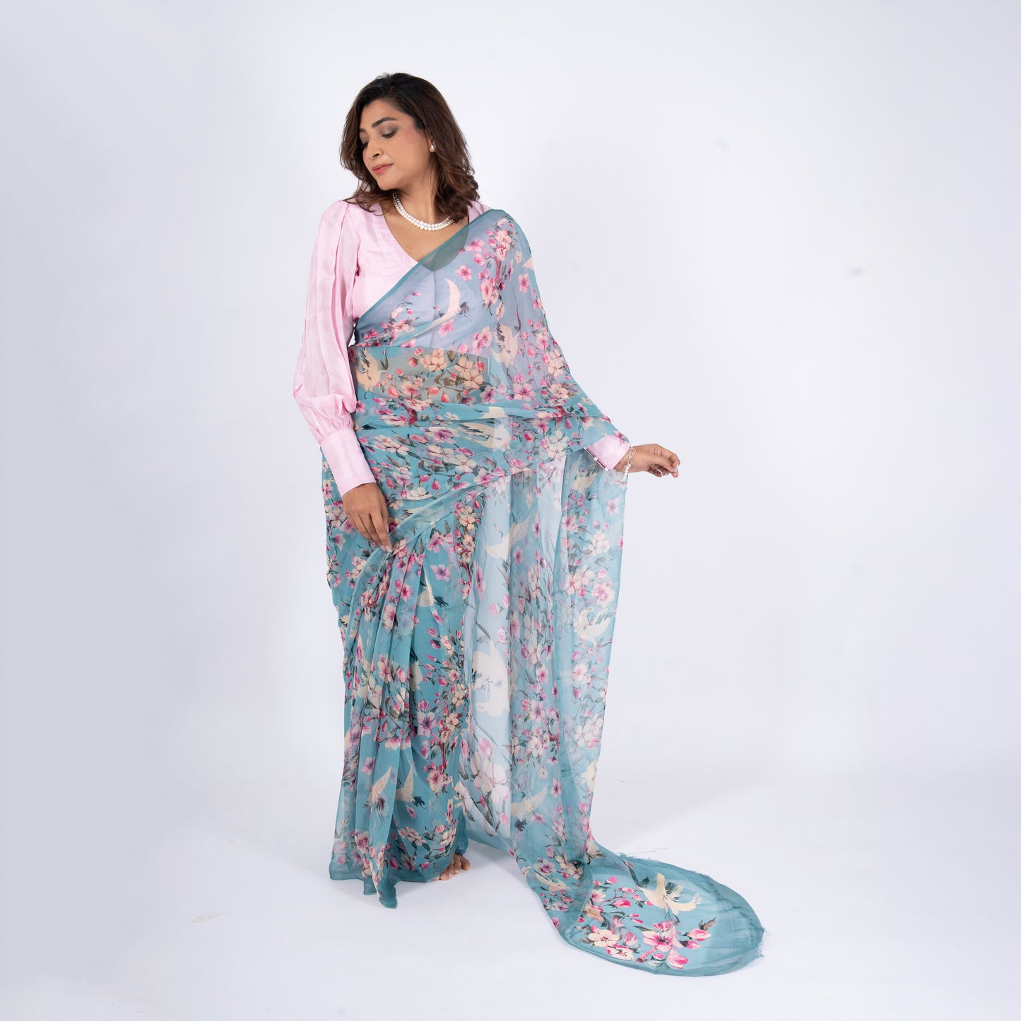 Sakura Pure Chiffon Saree