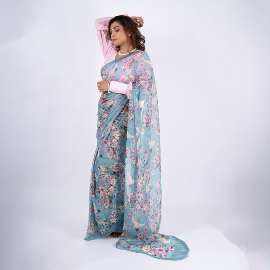 Sakura Pure Chiffon Saree