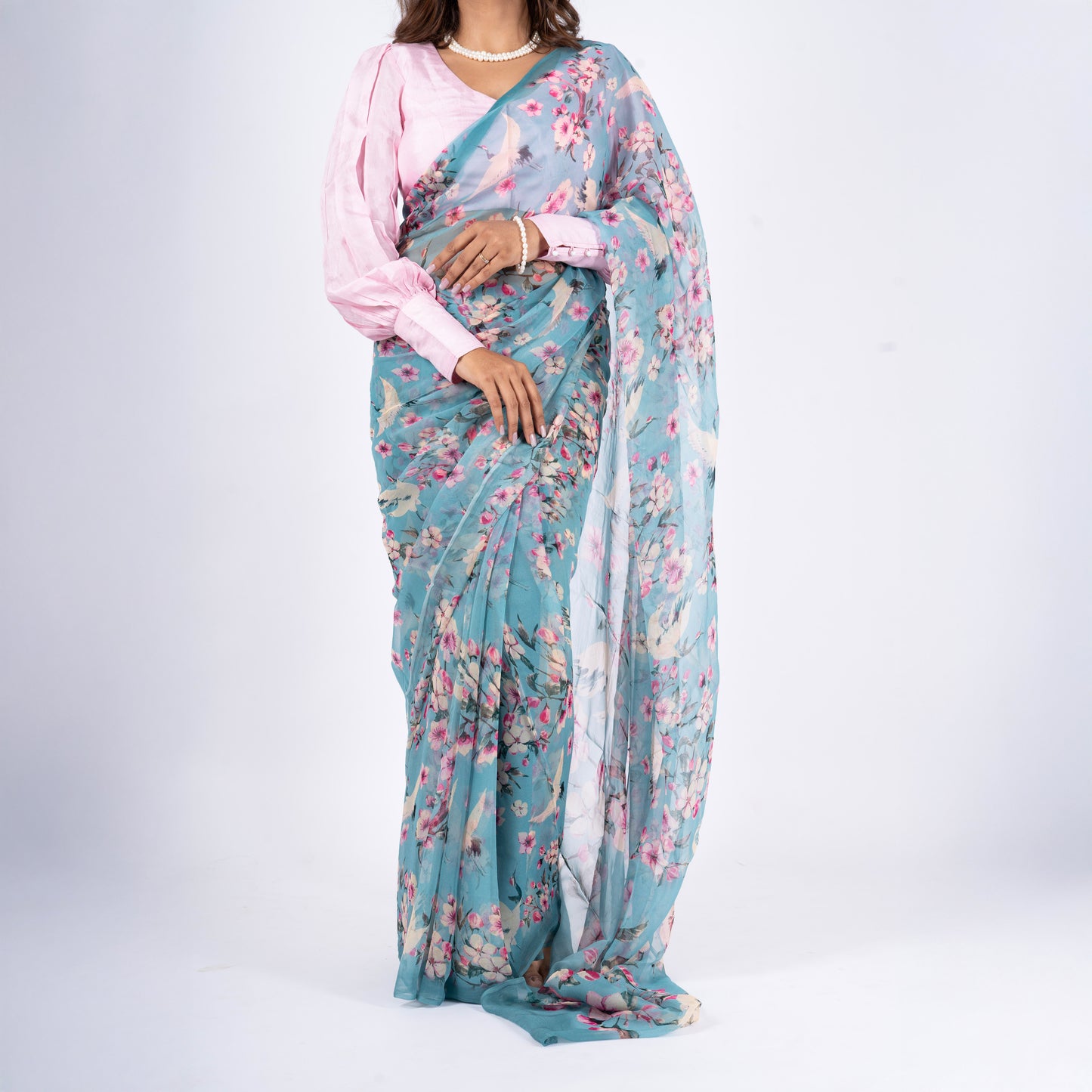 Sakura Pure Chiffon Saree