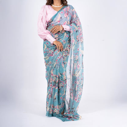 Sakura Pure Chiffon Saree