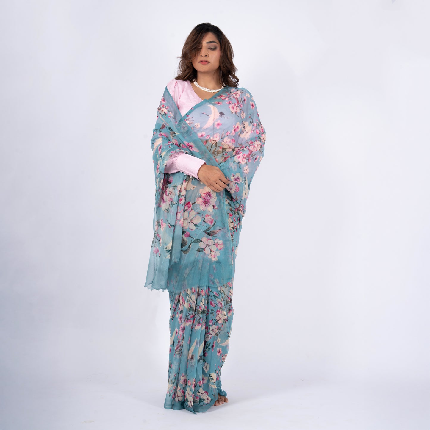 Sakura Pure Chiffon Saree