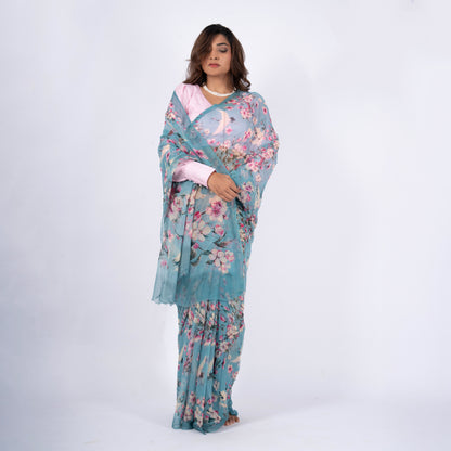 Sakura Pure Chiffon Saree
