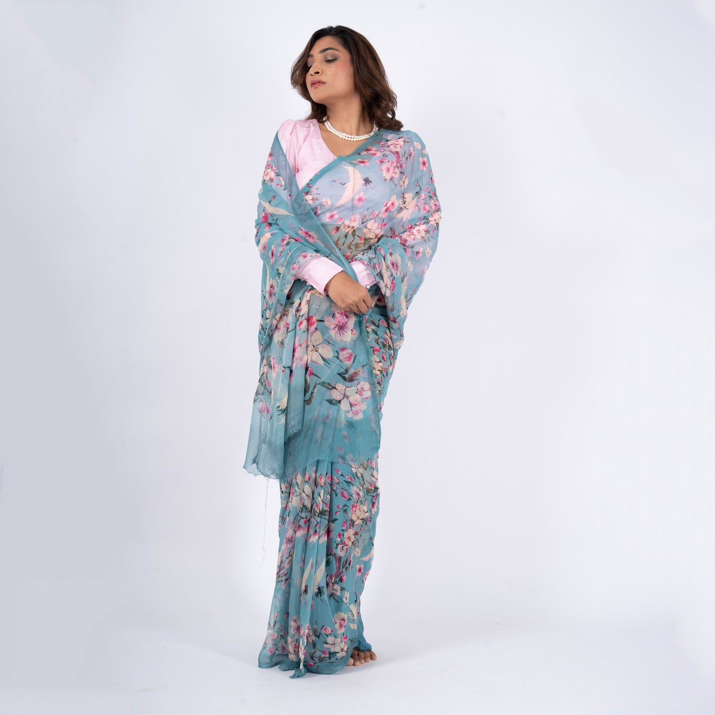Sakura Pure Chiffon Saree
