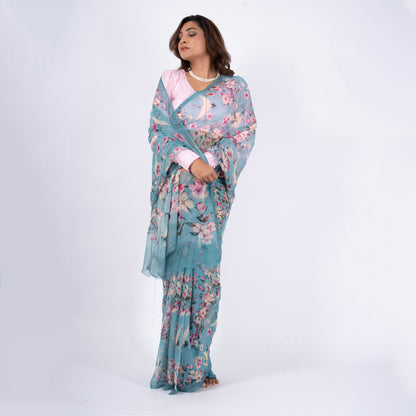 Sakura Pure Chiffon Saree