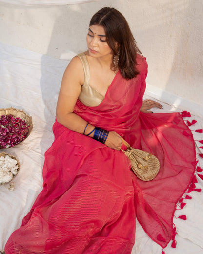 Rouge Mulmul Saree