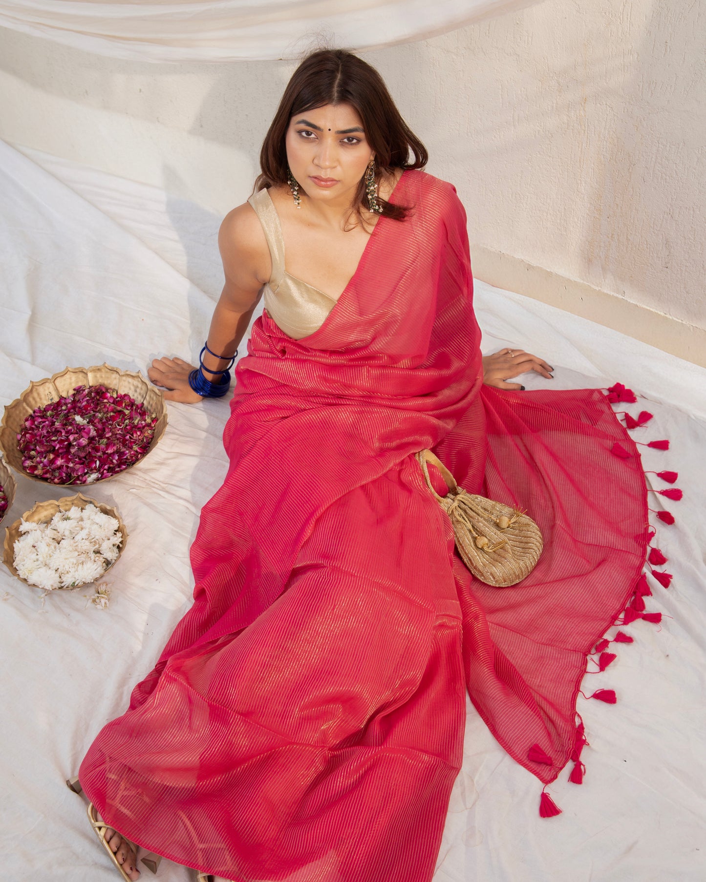 Rouge Mulmul Saree