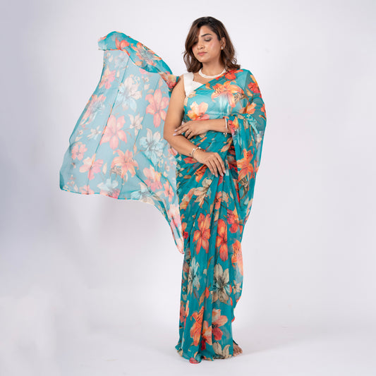 Veyona Pure Chiffon Saree