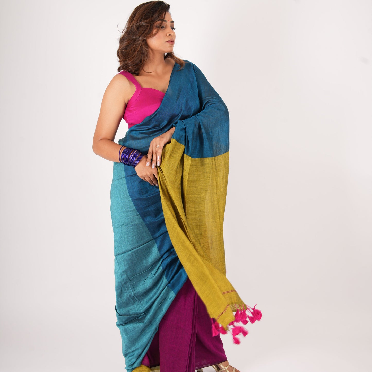 Full Swag Acrylic Cotton Saree
