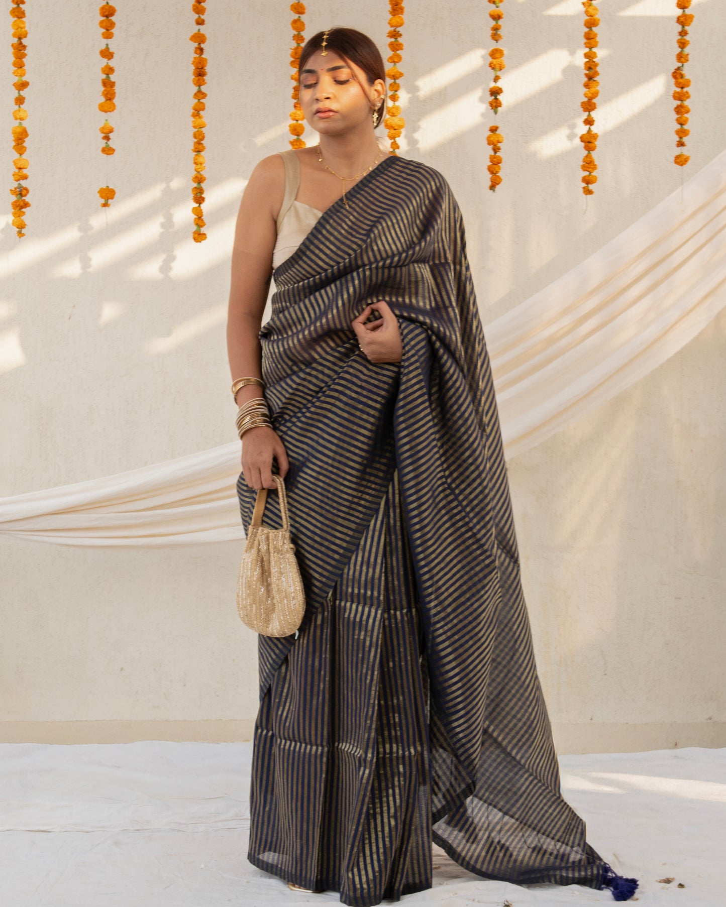 Raag Cotton Zari Saree