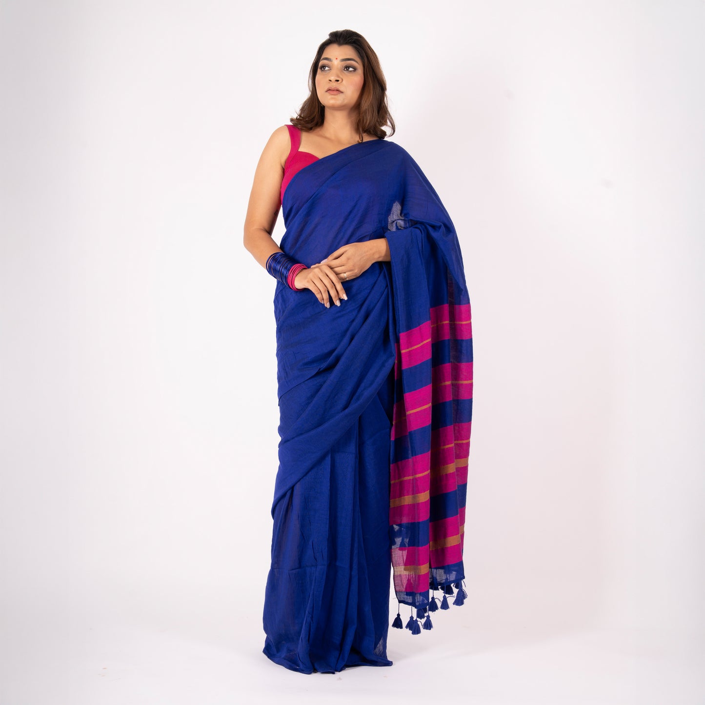 Inkstorm Acrylic Cotton Saree