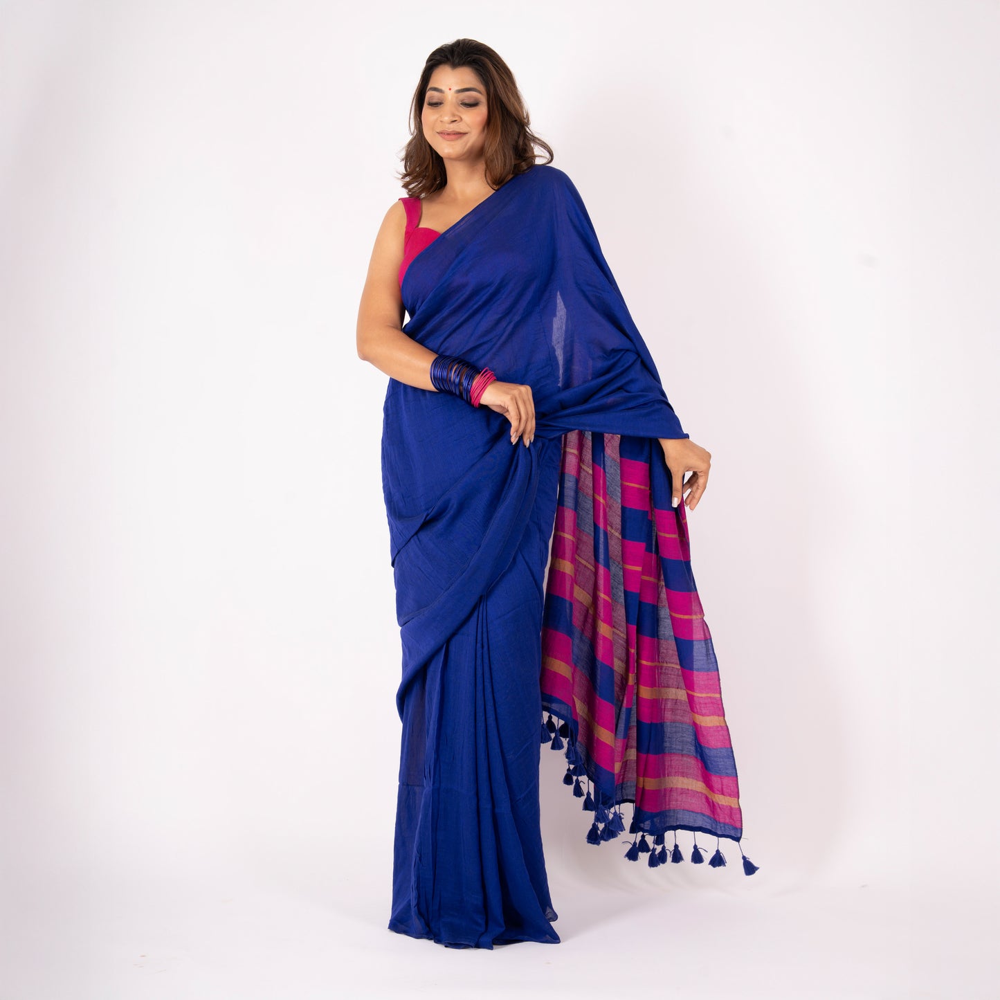 Inkstorm Acrylic Cotton Saree