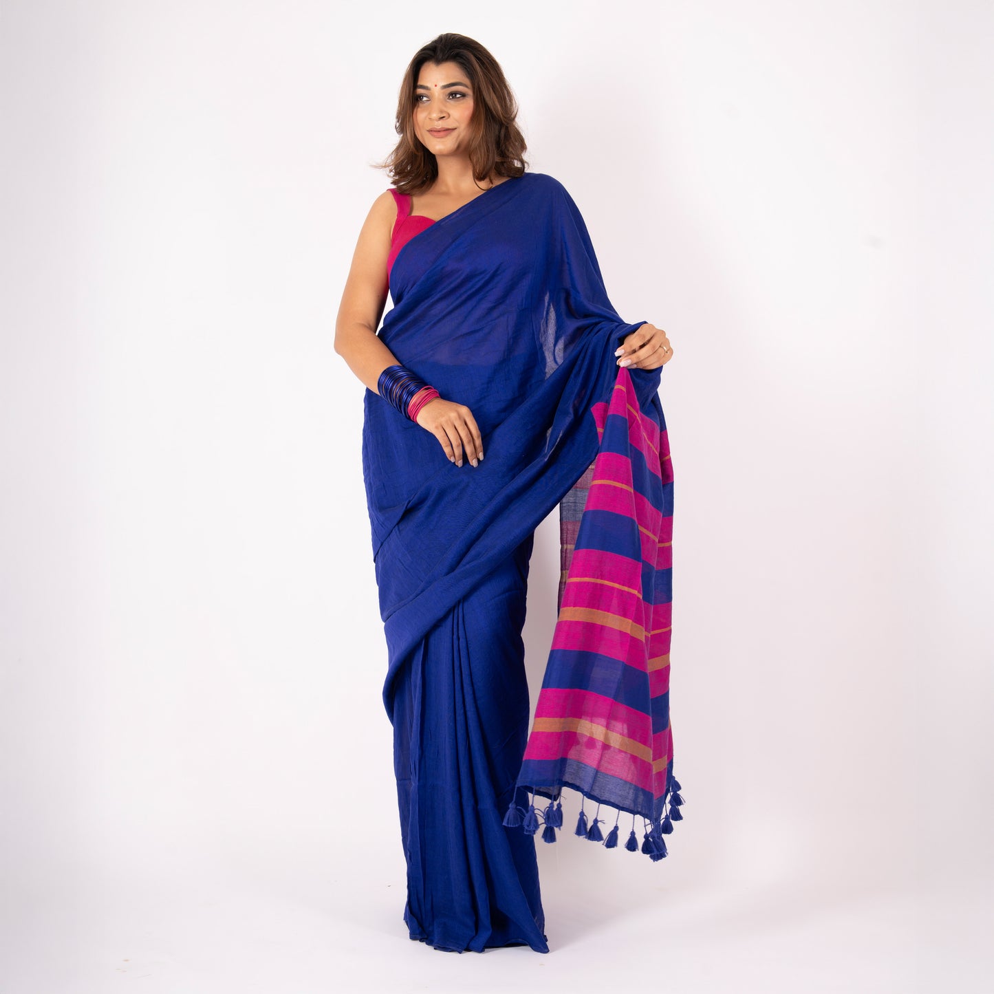 Inkstorm Acrylic Cotton Saree