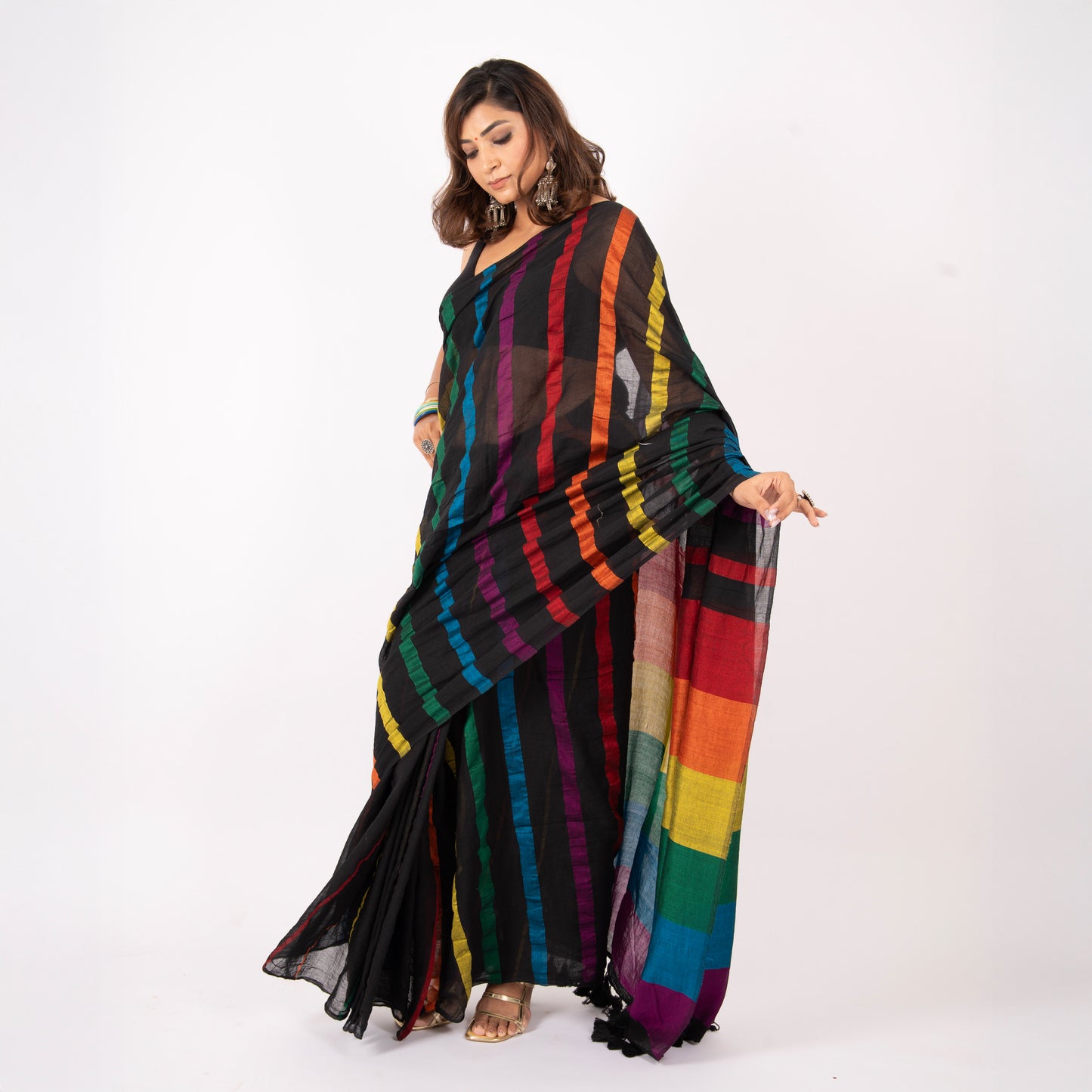 Rush Hour Acrylic Cotton Saree