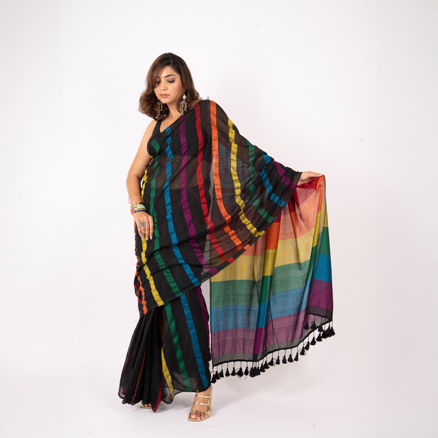 Rush Hour Acrylic Cotton Saree