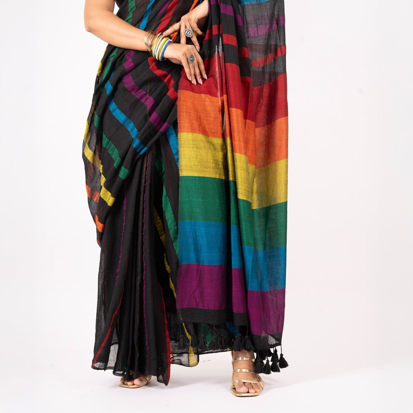 Rush Hour Acrylic Cotton Saree