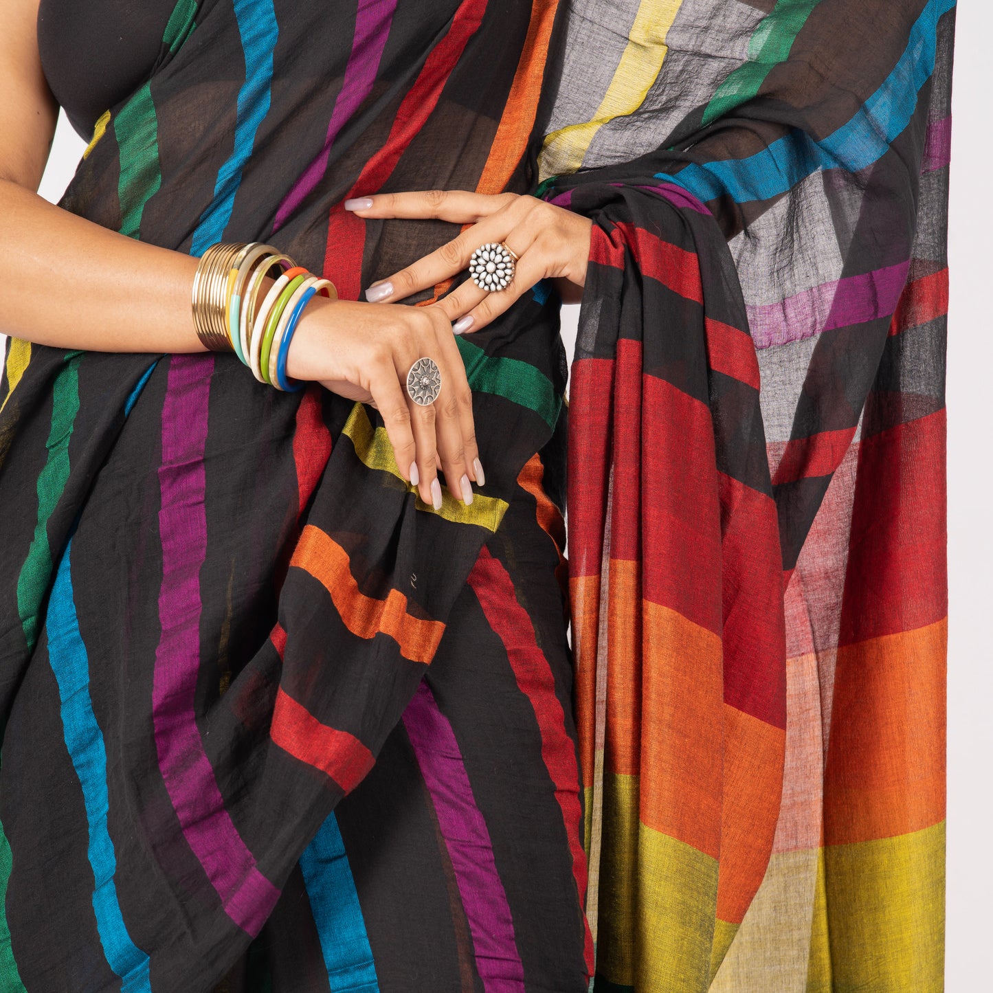 Rush Hour Acrylic Cotton Saree