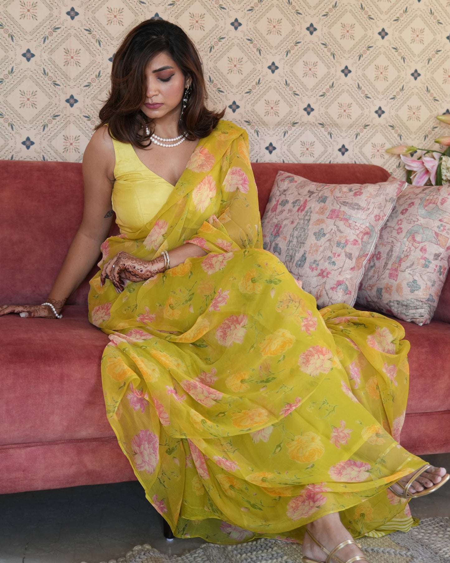 Zyra Pure Chiffon Saree