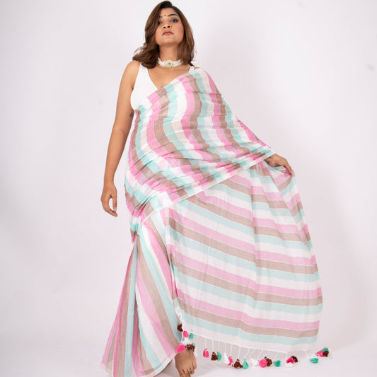 Aabroo Cotton Sequin Saree