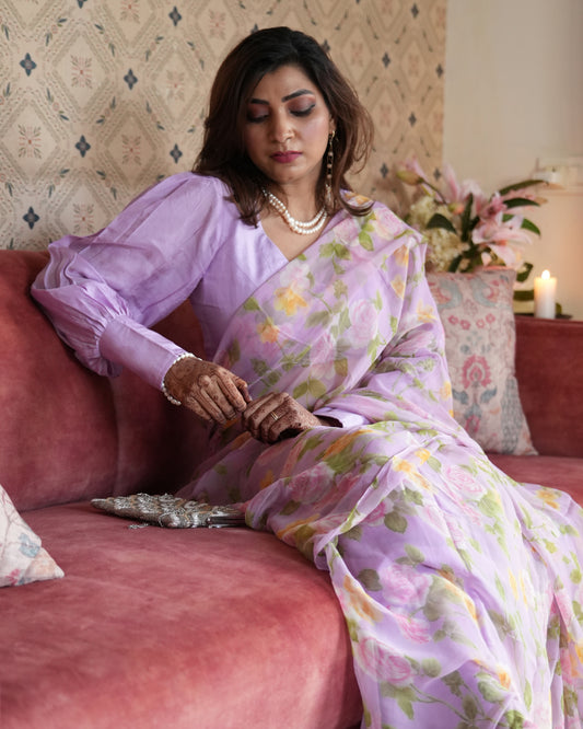 Solenne Pure Chiffon Saree