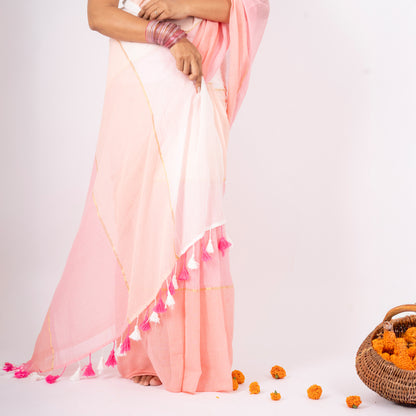 Raabta Mulmul Zari Saree