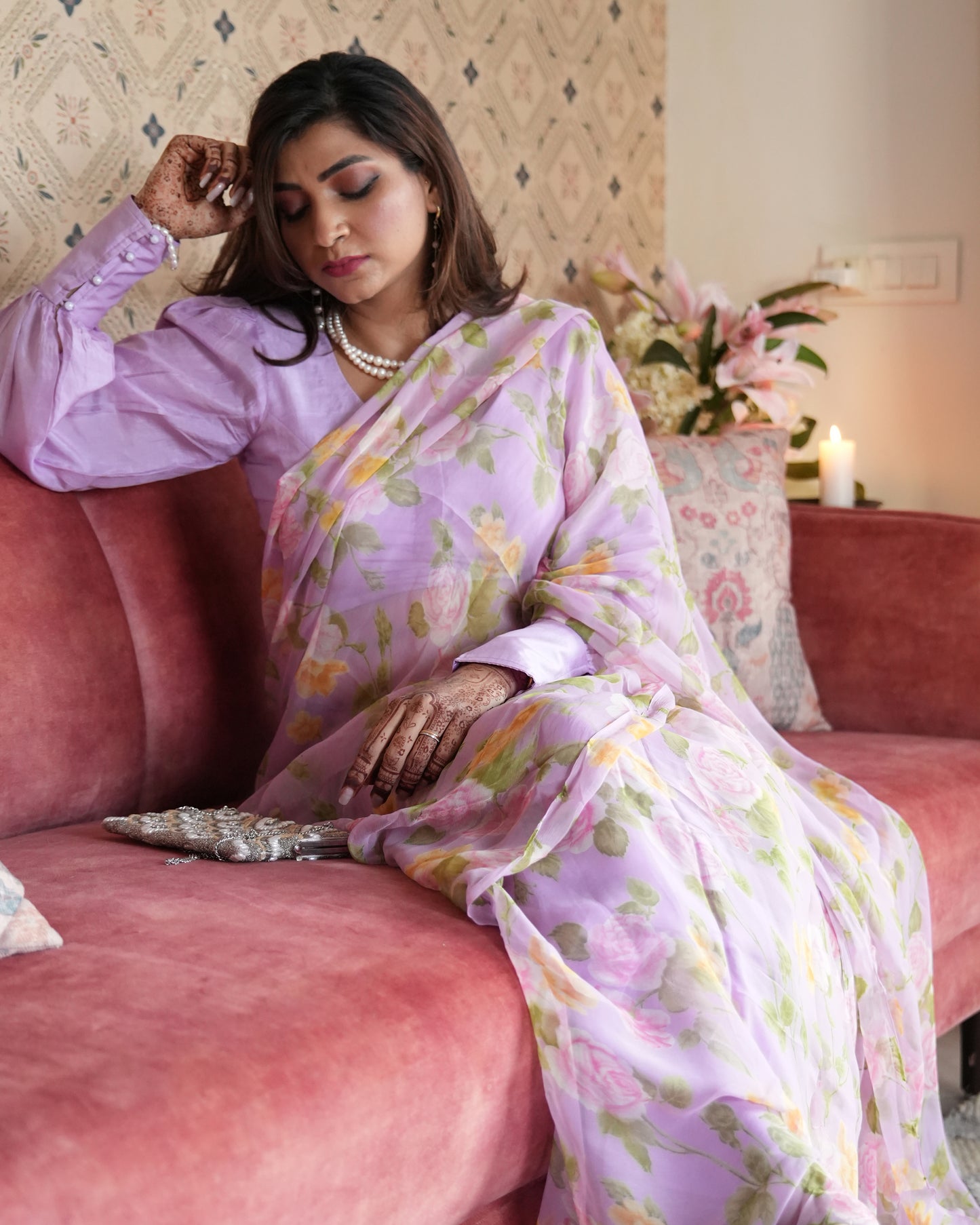 Solenne Pure Chiffon Saree