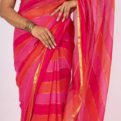 Sarini Mulmul Zari Saree