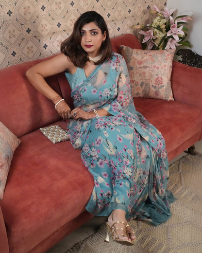 Sakura Pure Chiffon Saree