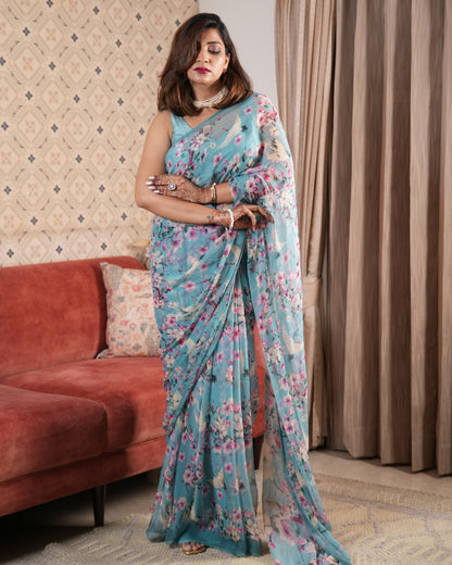 Sakura Pure Chiffon Saree