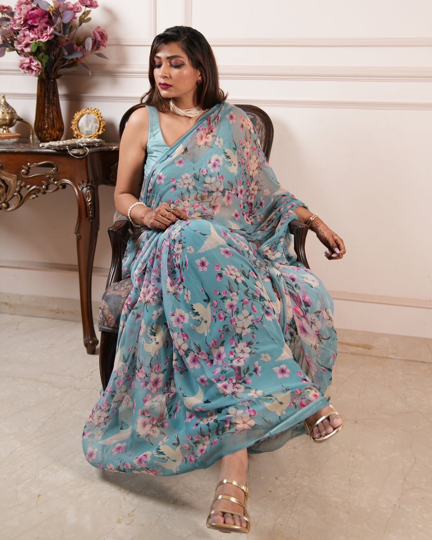 Sakura Pure Chiffon Saree