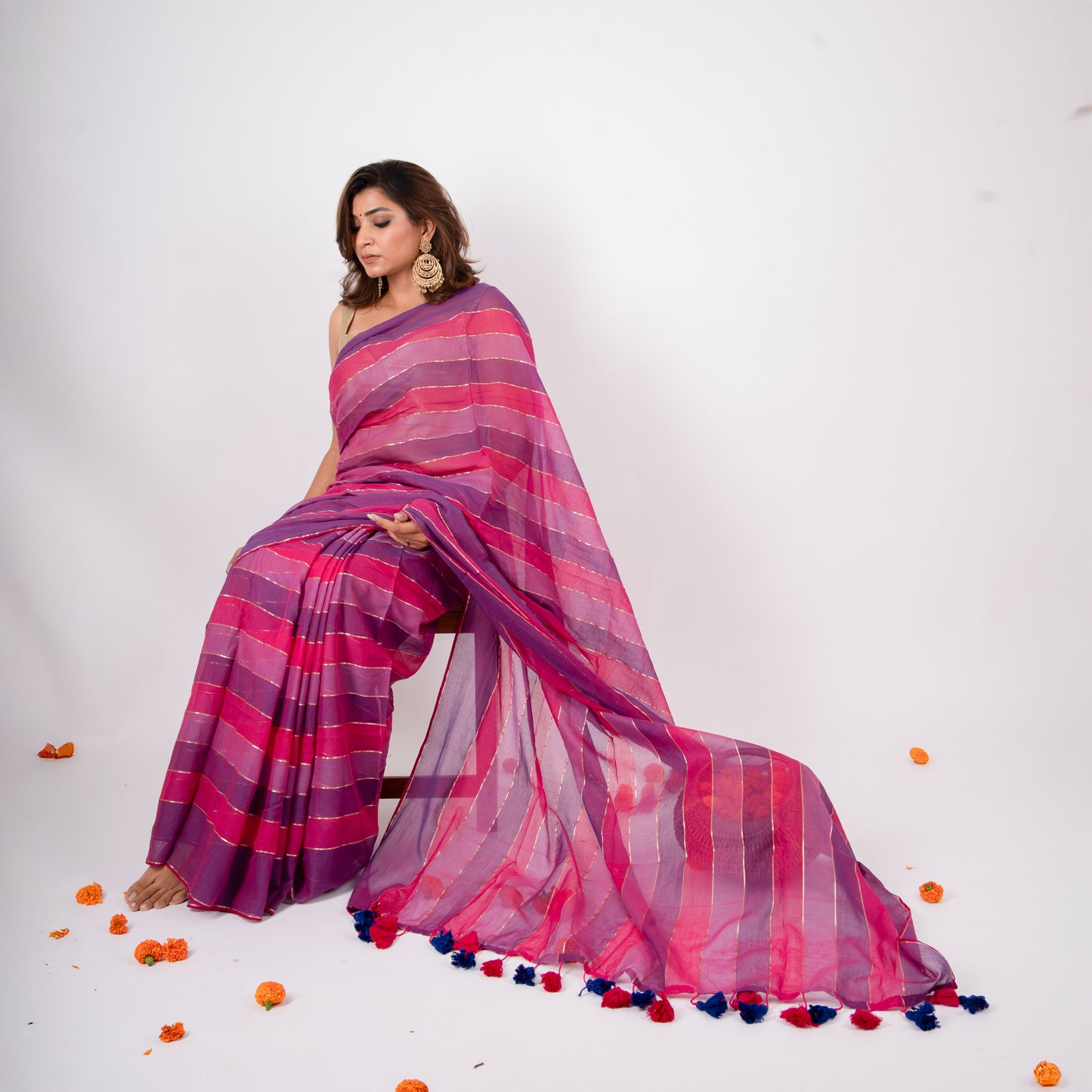 Abhira Cotton Zari Saree