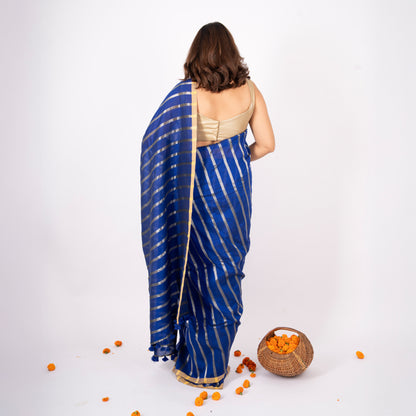 Amara Cotton Zari Stripe Saree