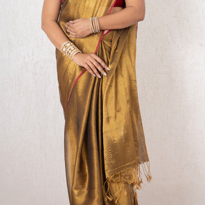 Svarn Mulmul Tissue Saree