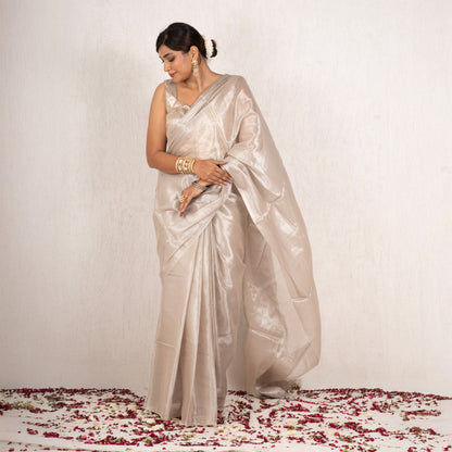 Shyra Mulmul Tissue Saree