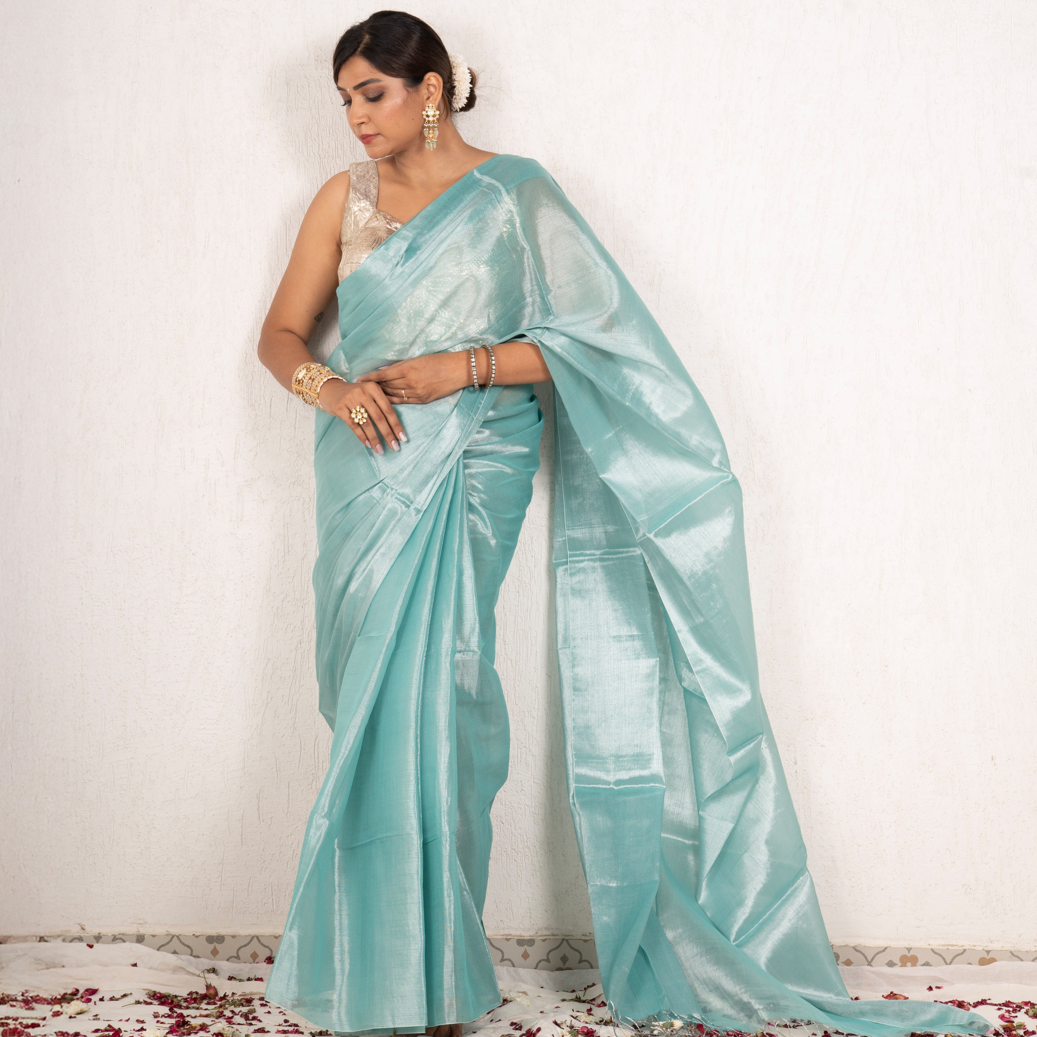 Nivira Mulmul Tissue Saree Thumbnail