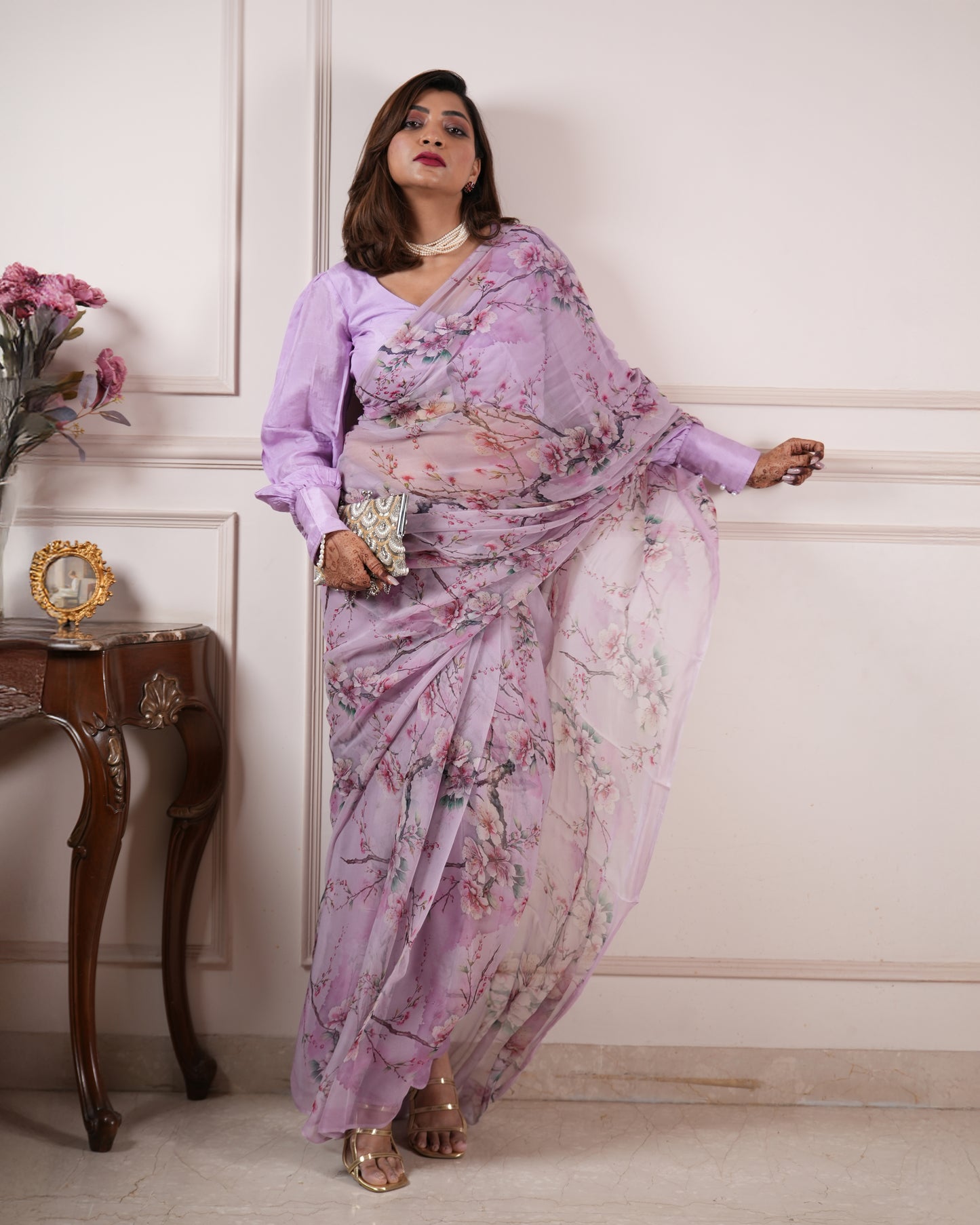 Amaris Pure Chiffon Saree