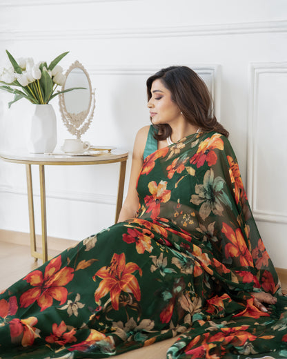 Orelia Pure Chiffon Saree