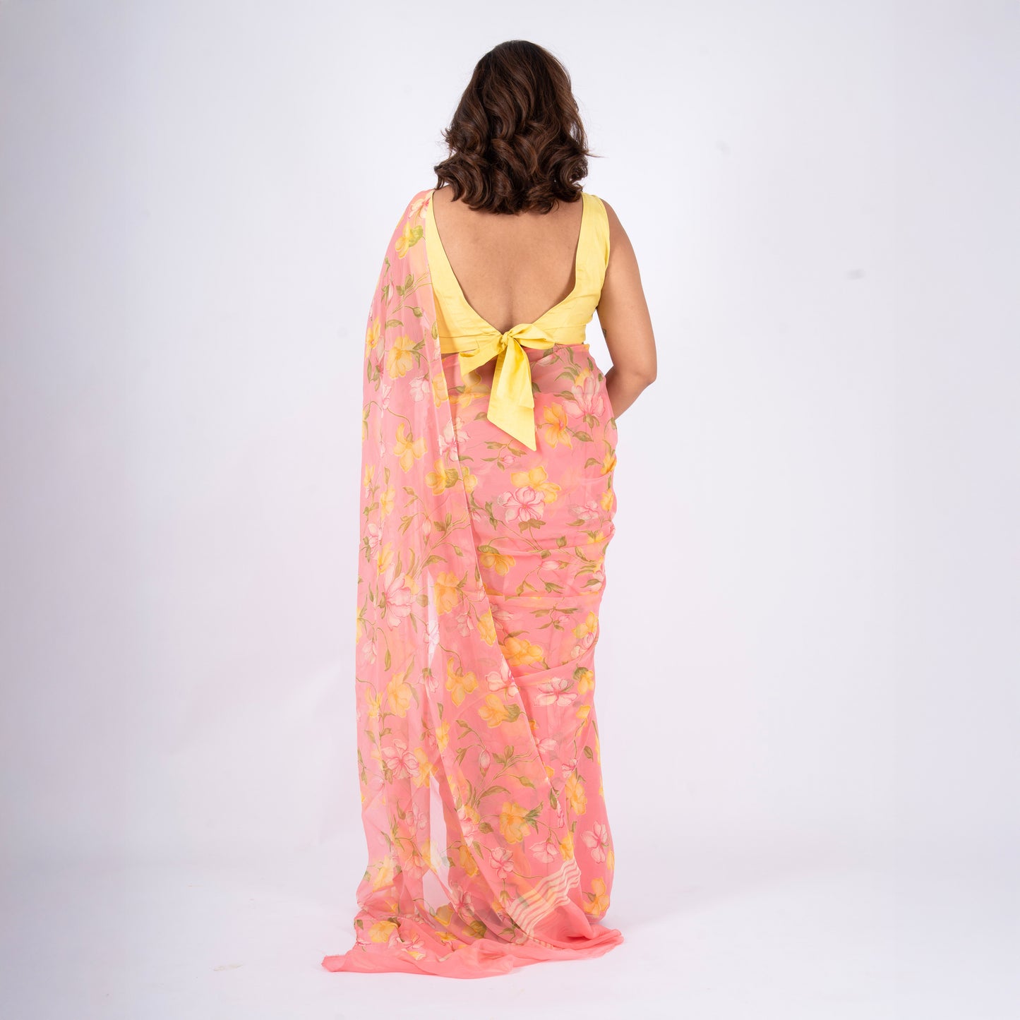 Roselle Pure Chiffon Saree