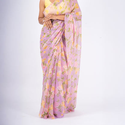 Solenne Pure Chiffon Saree