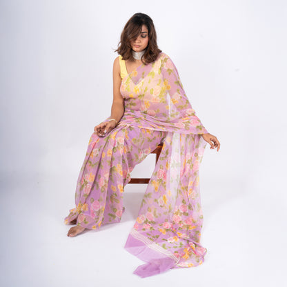 Solenne Pure Chiffon Saree
