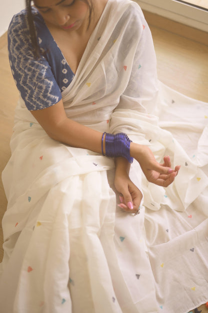 Love Note Jamdani Saree - Mayin India 