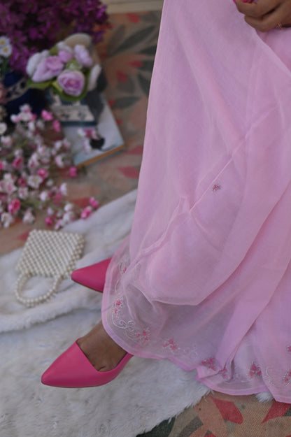 Fairy Handembroidred Mul Saree