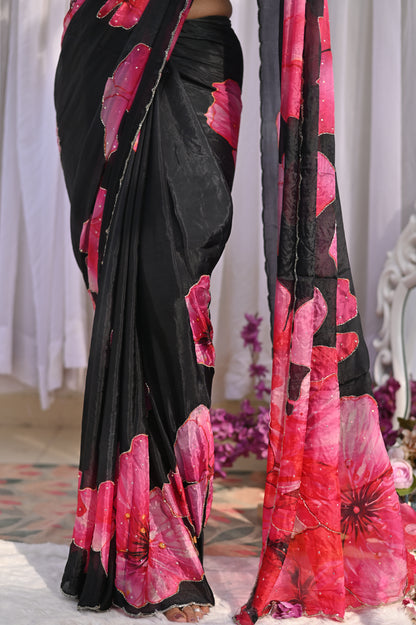 Hibiscus Pure Silk Saree