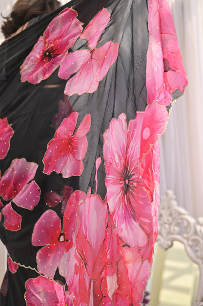 Hibiscus Pure Silk Saree