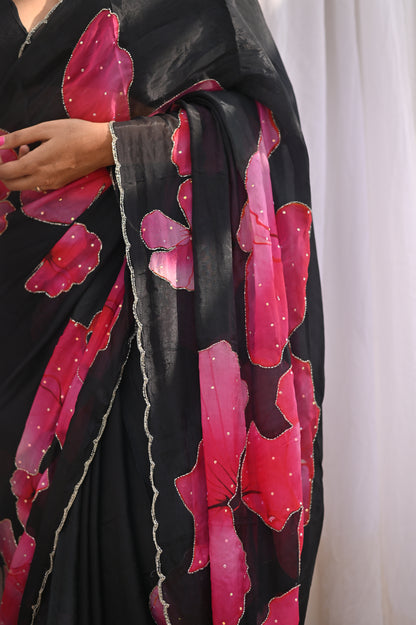 Hibiscus Pure Silk Saree